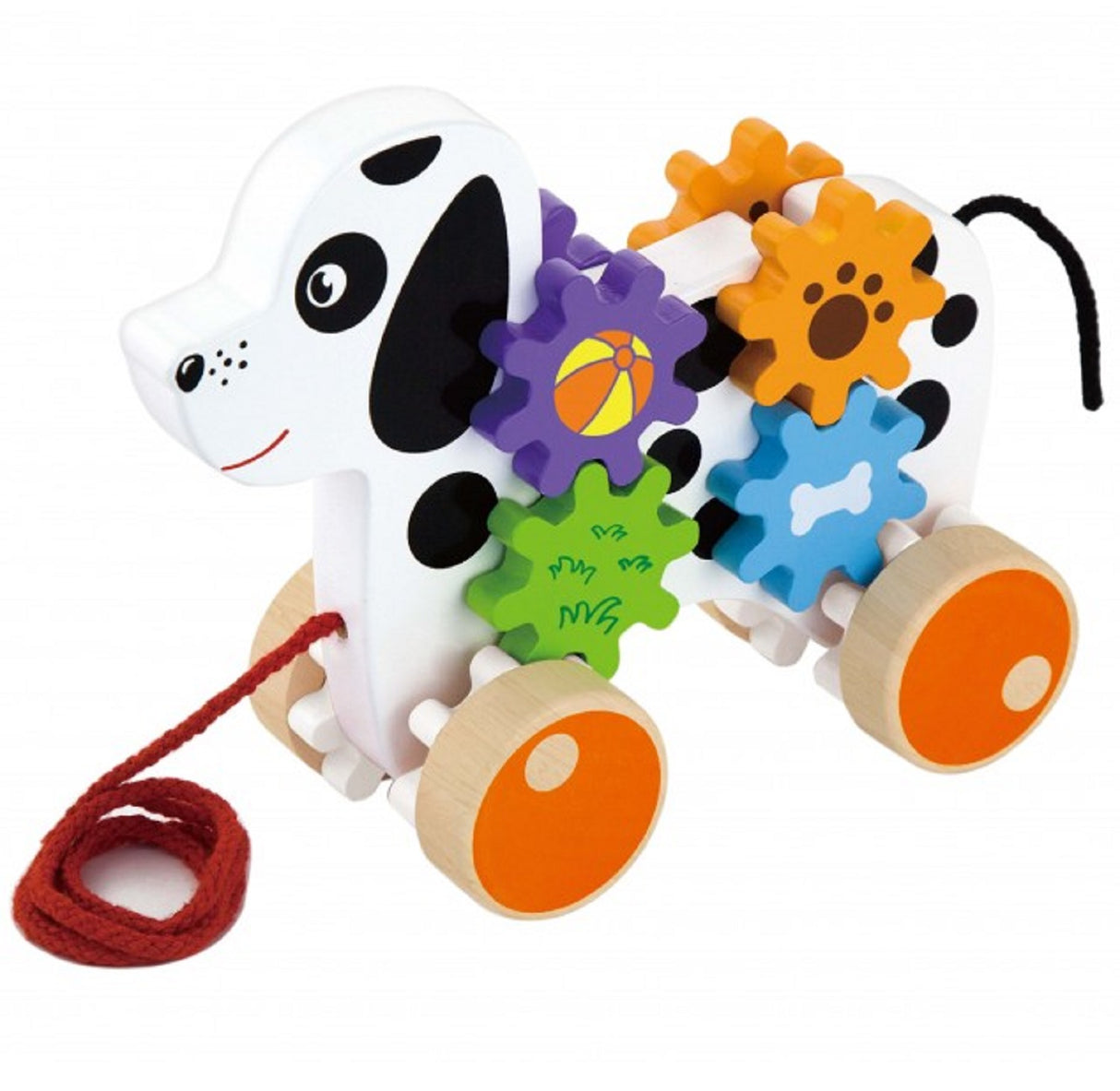 Pull Along Dog with Gears