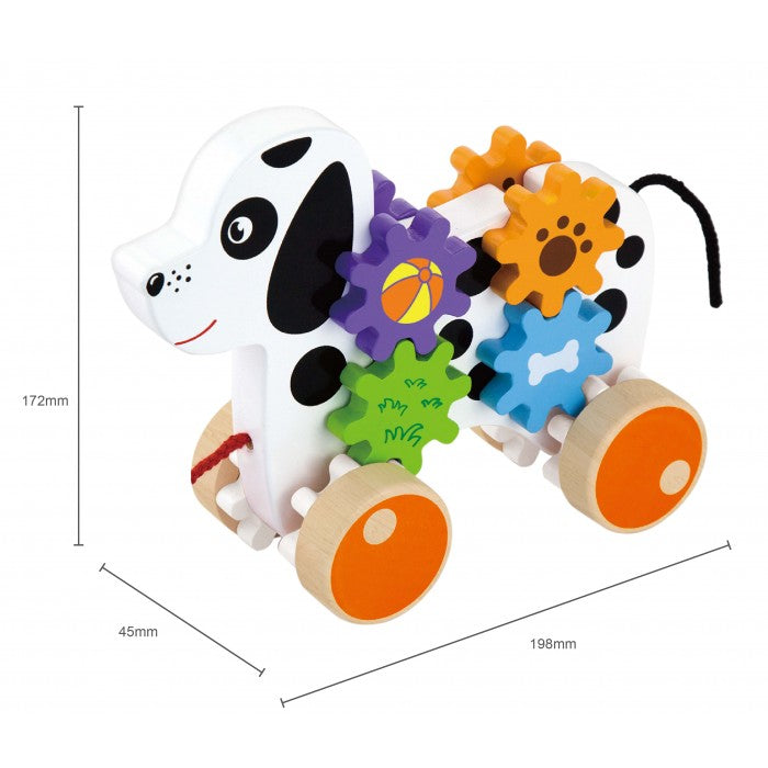 Pull Along Dog with Gears