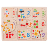 Matching Picture and Number Puzzle