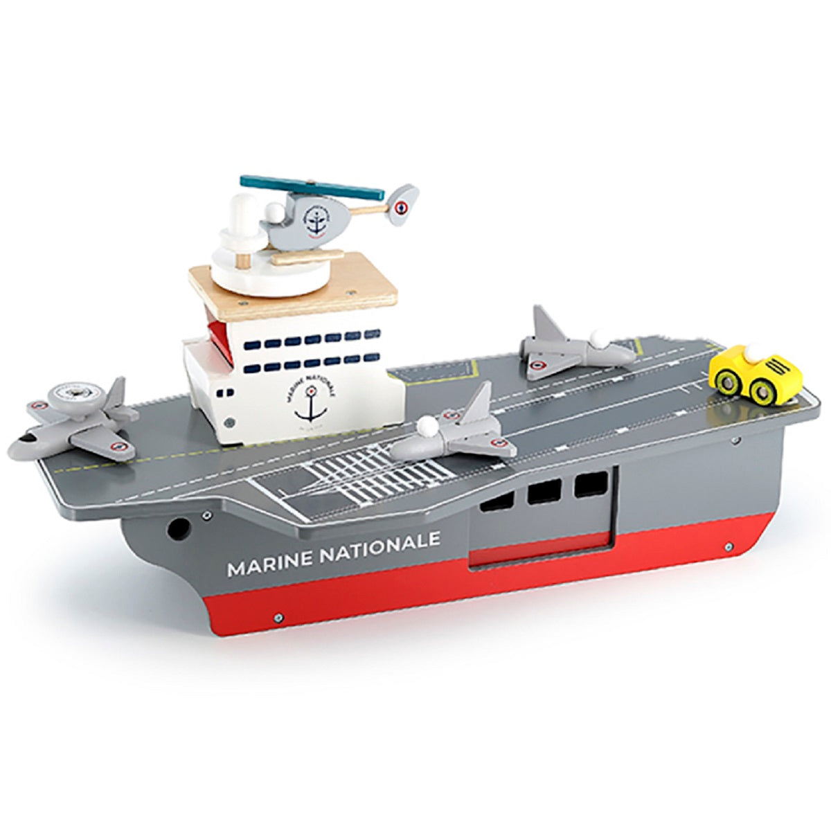 Wooden Aircraft Carrier with Accessories