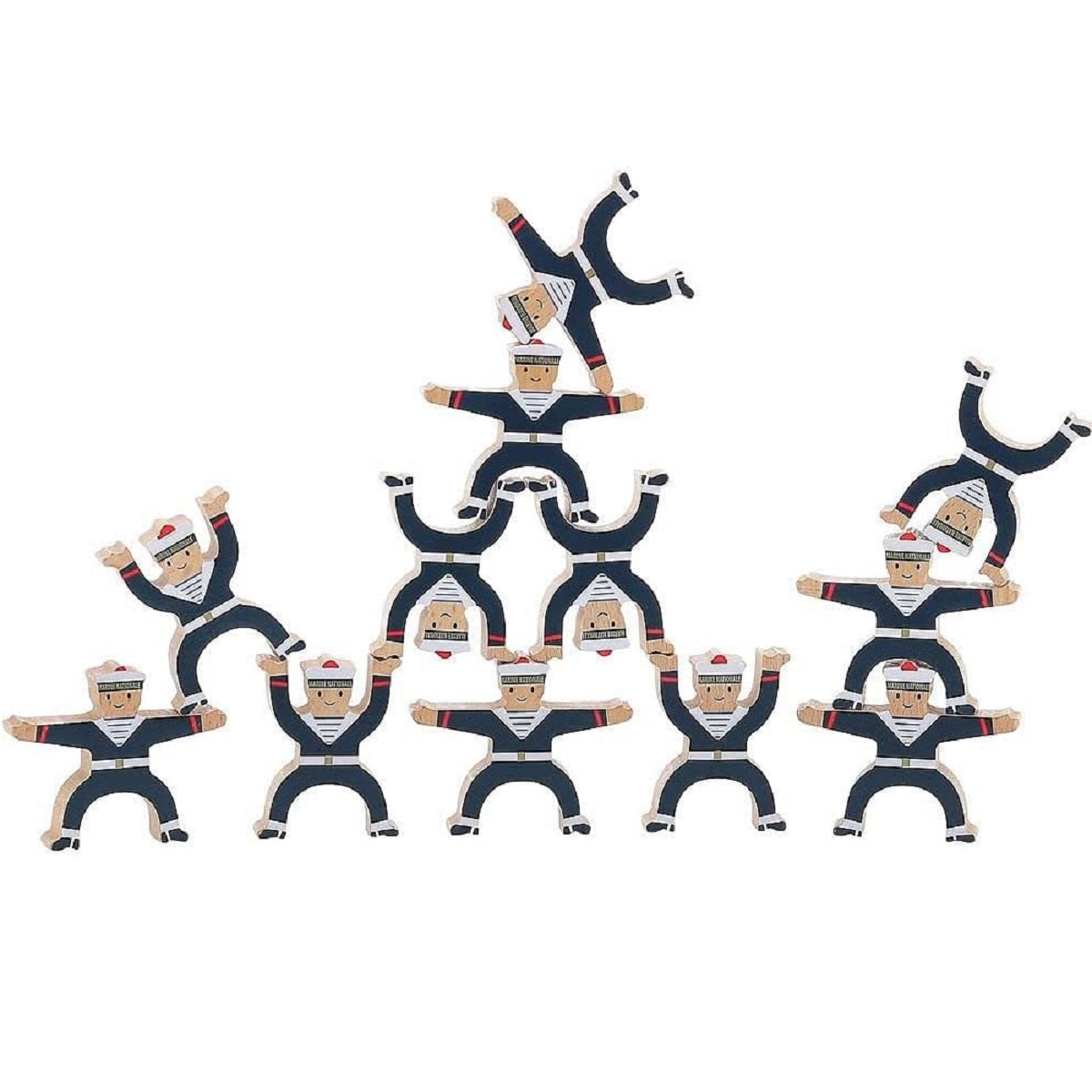 Wooden Sailors Stacking Game