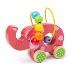 Bigjigs Baby Wooden Push Along Toy with Bead Frame