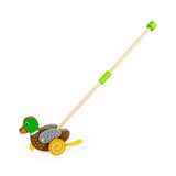 Bigjigs Baby Wooden Duck Push Along Toy for Toddlers 12 Months Plus
