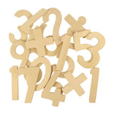 Bigjigs Toys Wooden Number Drawing Templates and Arithmetic Symbols 29 Pieces