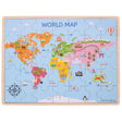 Bigjigs Toys World Map Wooden Educational Jigsaw Puzzle 35 Pieces