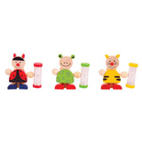 Bigjigs Toys Wooden Animal Toothbrush Timer for Kids 3 Minute Brush Sand Timer