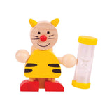Bigjigs Toys Wooden Animal Toothbrush Timer for Kids 3 Minute Brush Sand Timer