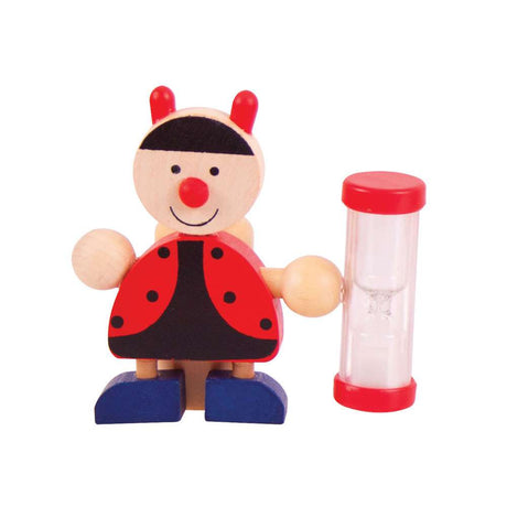 Bigjigs Toys Wooden Animal Toothbrush Timer for Kids 3 Minute Brush Sand Timer