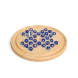Bigjigs Toys Wooden Solitaire Strategy Board Game with 32 Playing Pieces