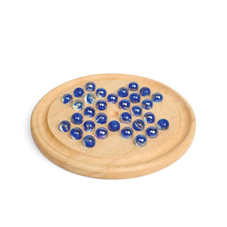 Bigjigs Toys Wooden Solitaire Strategy Board Game with 32 Playing Pieces