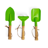 Bigjigs Toys Kids Wooden Gardening Hand Tools Set includes Trowel Fork and Rake