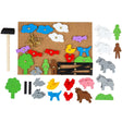 Bigjigs Toys Wooden Pin a Shape Cork Board Art Set with 102 Play Pieces