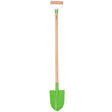Bigjigs Toys Long Handled Green Wooden Gardening Spade for Kids Age 3+