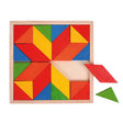Bigjigs Toys Mosaic Tray Wooden Educational Toy with 24 Play Pieces