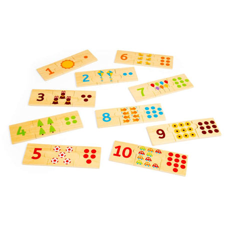 Bigjigs Toys Wooden Match and Count Number Learning Jigsaw Puzzle 30 Pieces