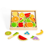 Bigjigs Toys Wooden Fruit and Veg Magnets with 35 Play Pieces