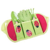 Bigjigs Toys Kids Gardening Tool Belt with Spade Fork and Gloves 4 Pieces