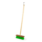 Bigjigs Toys Long Handled Kids Garden Broom 86cm Green Bristles 3 Years Plus