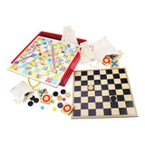 Bigjigs Toys Wooden Games Compendium 4 in 1 Board Games Set for Kids 3 Years Plus