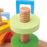 Bigjigs Toys Twist and Turn Wooden Educational Shape and Colour Sorting Puzzle 9 Pieces