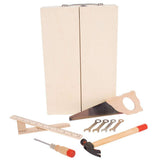 Bigjigs Toys Junior Kids Wooden Tool Box with 28 Functional Tools and Carry Case