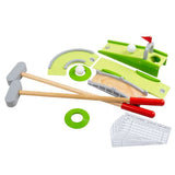 Bigjigs Toys Wooden Crazy Golf Set Kids Outdoor Sports Game with 11 Play Pieces
