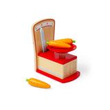 Bigjigs Toys Wooden Kitchen Scales Toy for Kids Play Shop and Kitchen Role Play