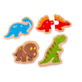 Bigjigs Toys Wooden Dinosaur Matching Puzzle 8 Pieces Educational Toy for 12 Months Plus