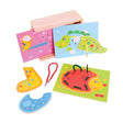 Bigjigs Toys Wooden Animal Lacing Blocks Educational Toy with 16 Play Pieces