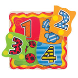 Bigjigs Toys Wooden Number Matching Puzzle Educational Toy for Toddlers 4 Pieces