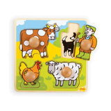 Bigjigs Toys My First Peg Puzzle Farm Wooden Educational Toy for Toddlers 12 Months +