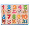 Bigjigs Toys Wooden Number Matching and Counting Puzzle 20 Pieces