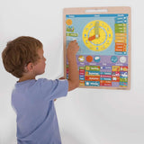 Bigjigs Toys Magnetic Weather Board Educational Calendar Clock Toy with 73 Pieces