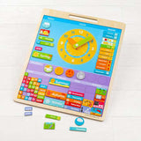 Bigjigs Toys Magnetic Weather Board Educational Calendar Clock Toy with 73 Pieces