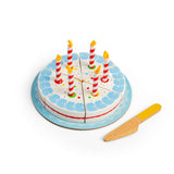 Bigjigs Toys Wooden Birthday Cake Toy with Candles and Slicer 18 Months Plus