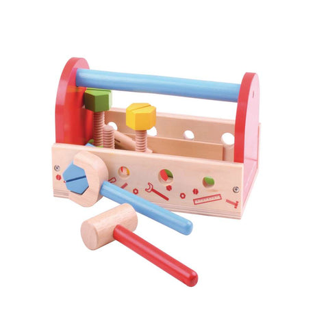 Bigjigs Toys Wooden Tool Box Kids Pretend Play Set 16 Pieces