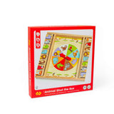 Bigjigs Toys Wooden Animal Shut The Box Game Traditional Sustainable Wood Board Game for Kids 3 Years Plus
