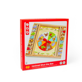 Bigjigs Toys Wooden Animal Shut The Box Game Traditional Sustainable Wood Board Game for Kids 3 Years Plus