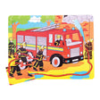 Bigjigs Toys Wooden Tray Puzzle Educational Shape and Colour Matching Toy 9 Pieces
