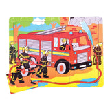 Bigjigs Toys Wooden Tray Puzzle Educational Shape and Colour Matching Toy 9 Pieces