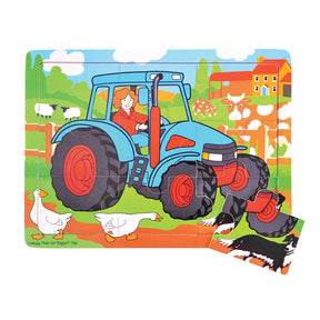 Bigjigs Toys Wooden Educational Shape and Colour Tray Puzzle 9 Pieces