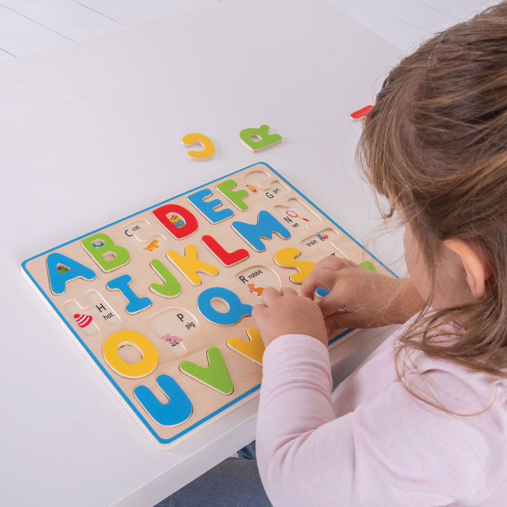 Inset Puzzle Uppercase Alphabet – Wooden Toy Shop