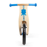Bigjigs Toys My First Balance Bike Blue Wooden Toddler Training Bicycle