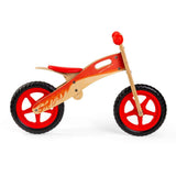 Bigjigs Toys My First Balance Bike Red Wooden Training Bicycle for Kids 3 Years Plus