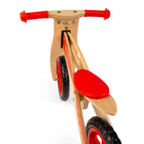 Bigjigs Toys My First Balance Bike Red Wooden Training Bicycle for Kids 3 Years Plus