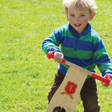 Bigjigs Toys My First Balance Bike Red Wooden Training Bicycle for Kids 3 Years Plus