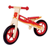 Bigjigs Toys My First Balance Bike Red Wooden Training Bicycle for Kids 3 Years Plus