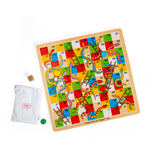 Bigjigs Toys Wooden Snakes and Ladders Traditional Family Board Game for Kids 3 Years Plus