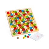 Bigjigs Toys Wooden Snakes and Ladders Traditional Family Board Game for Kids 3 Years Plus