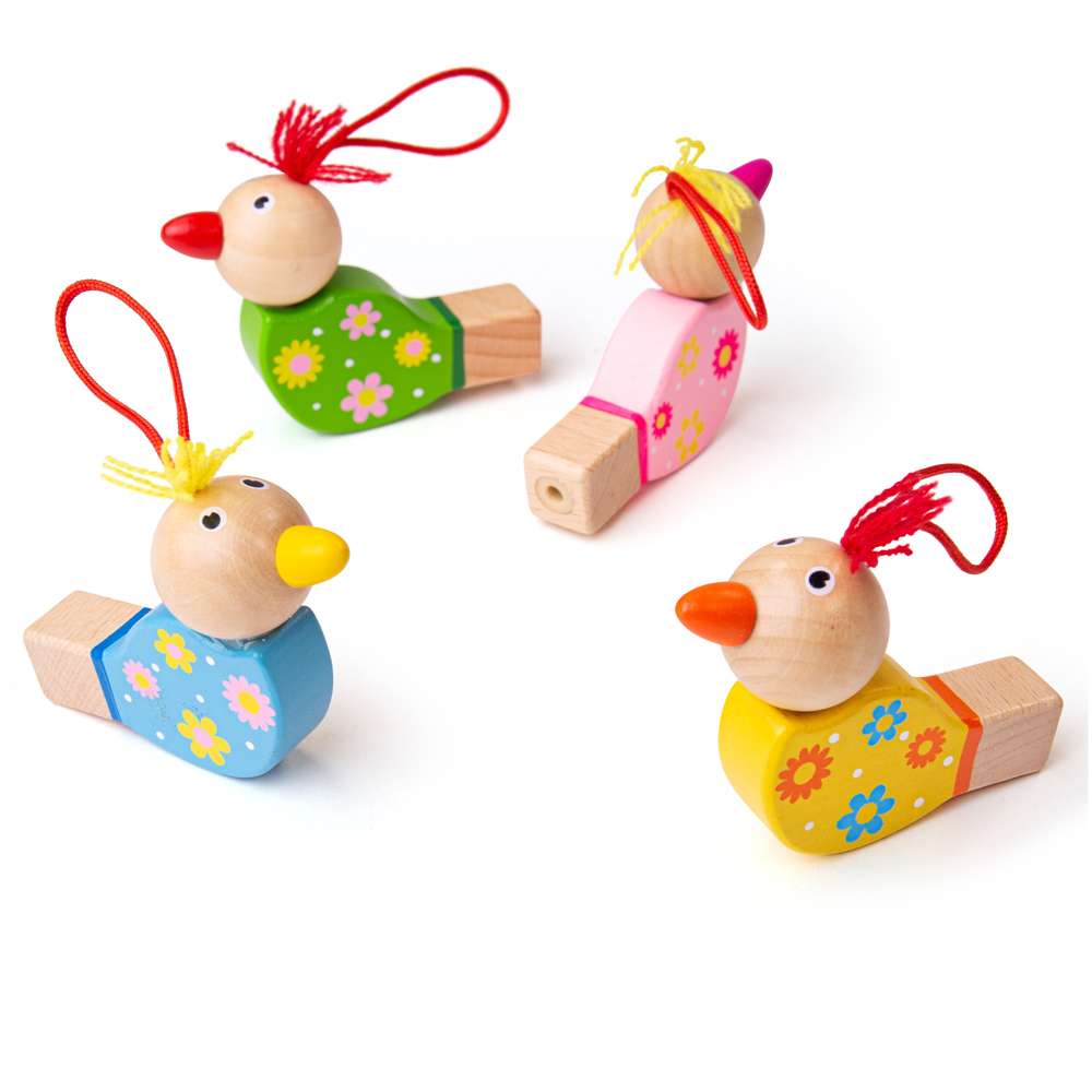Bigjigs Toys Wooden Bird Whistles Eco Friendly Musical Wind Instrument Toy